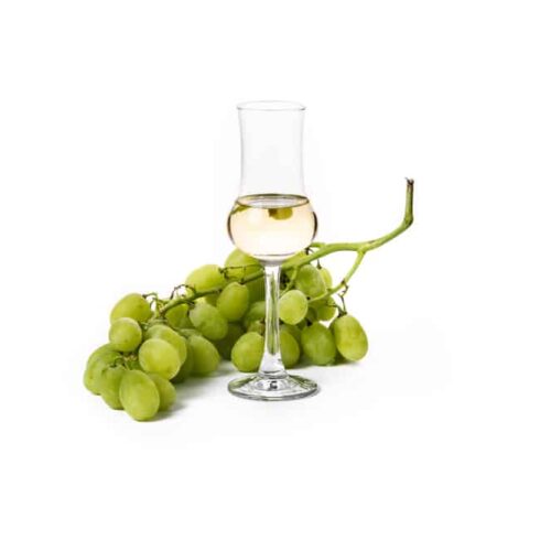 Italian,Golden,Grappa,Drink,Isolated,On,White,Background