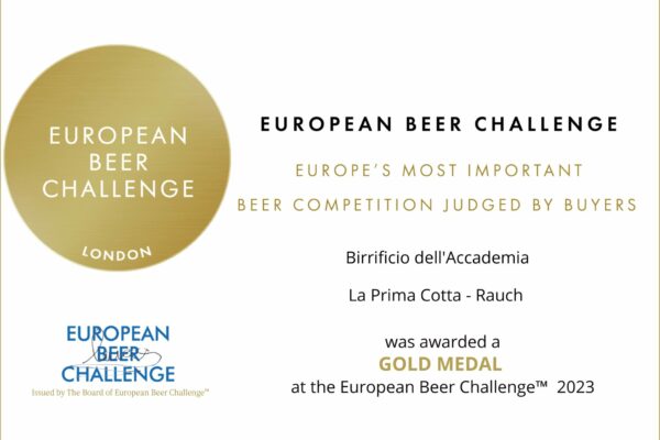 European Beer Challenge 2023 Winner Birrificio dell'Accademia Rauch oro